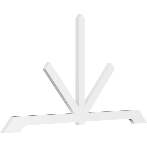 Ekena Millwork Vanguard Architectural Grade PVC Gable Bracket, 96"W x 52"H x 2"D x 4"F, 13/12 Pitch GBP096X52X0204VAN00 - main